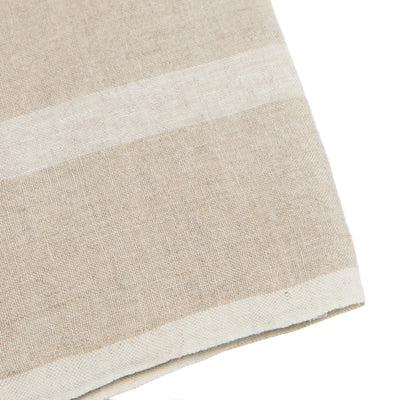 Laundered Linen Towel Natural & White | Couleur Nature Paris France