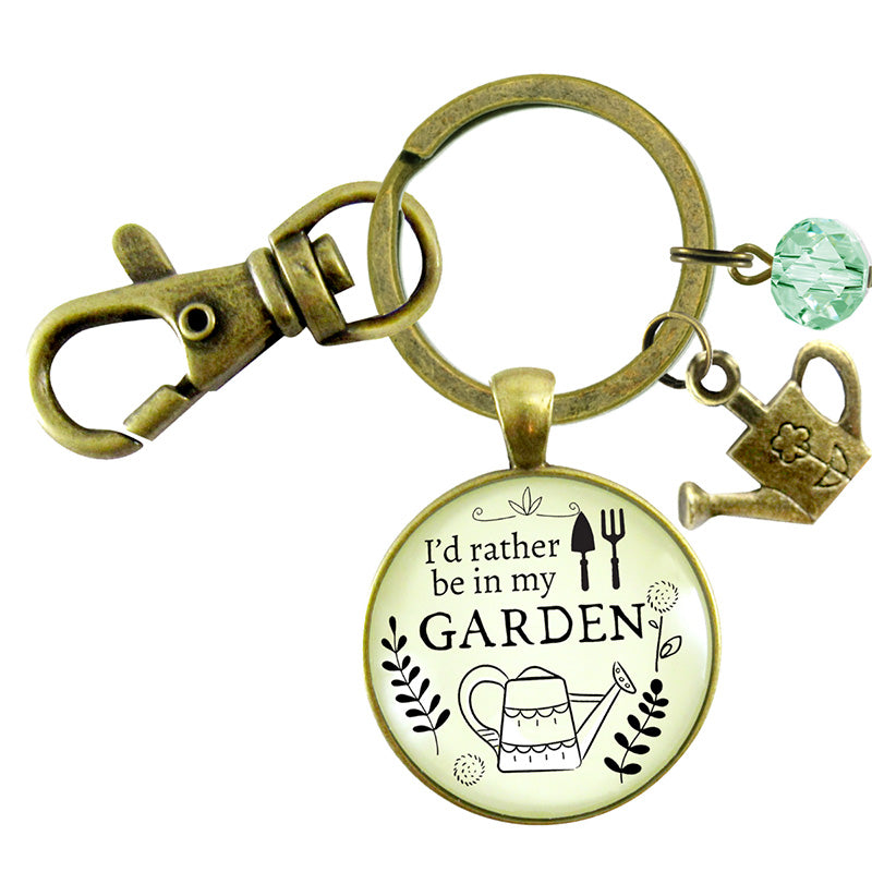 Gardening Keychain I'd Rather Be In My Garden